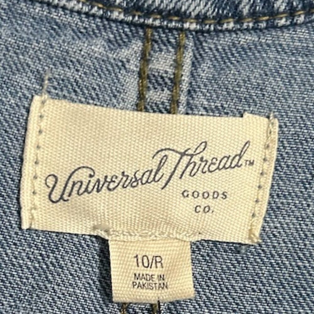 NWT Universal Thread Utility Baggy Denim Jumpsuit Women's Size 10 - Picture 13 of 14
